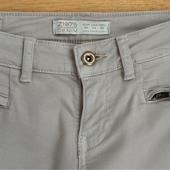 Zara beige / cream skinny jeans size 4 - Picture 5 of 6
